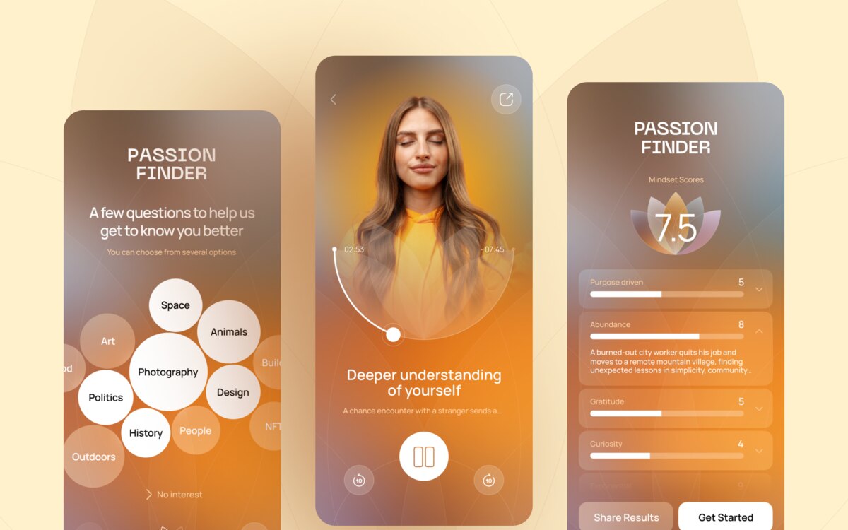 Mobile app UX and UI design