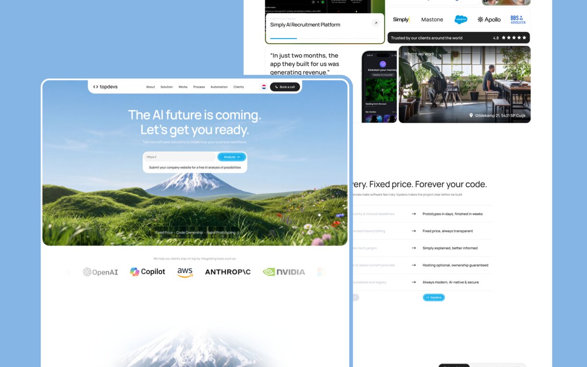 High-converting landing page